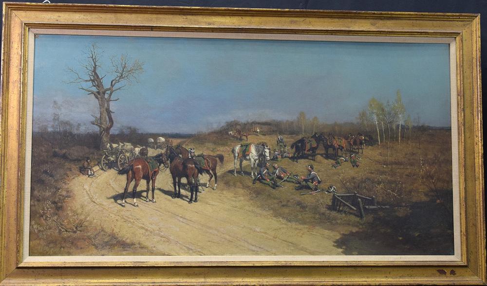 Antoni Piotrowski comparable auction result: antoni piotrowski polish 1853 1924 oil painting