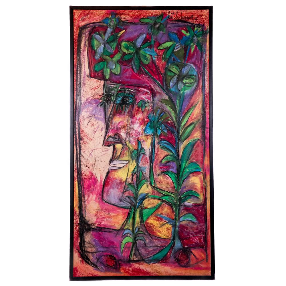 Norman LALIBERTE: Figural Abstract - Painting sold by Roland Auctions NY, lot 683 — auction record photograph