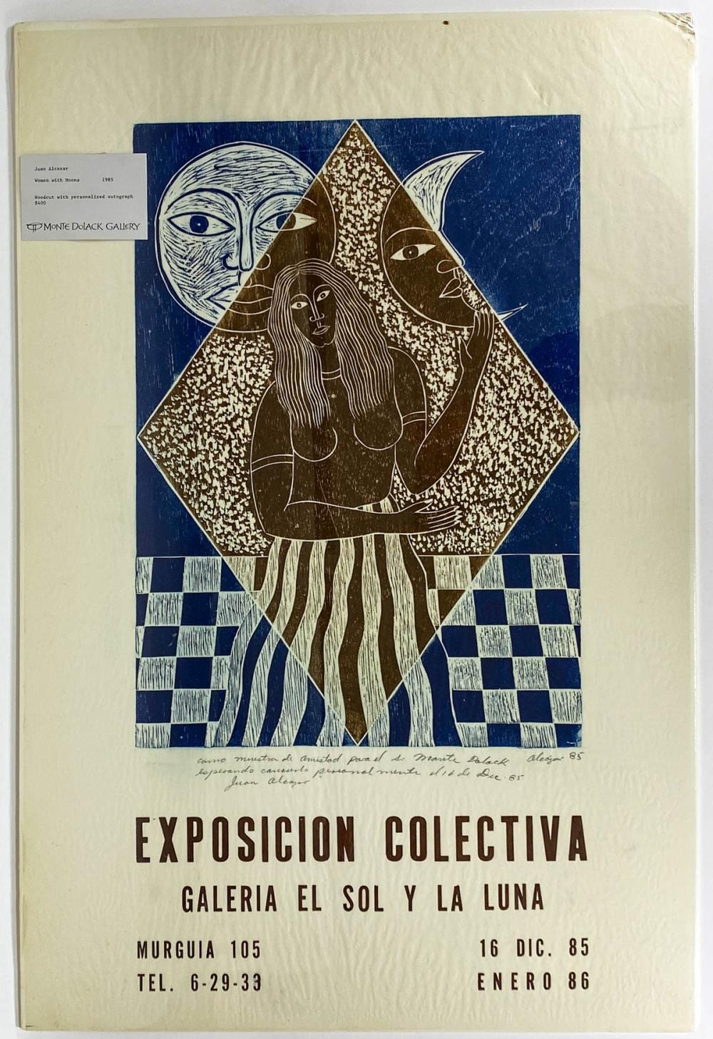 Juan Alcazar comparable auction result: juan alcazar signed poster women with moons