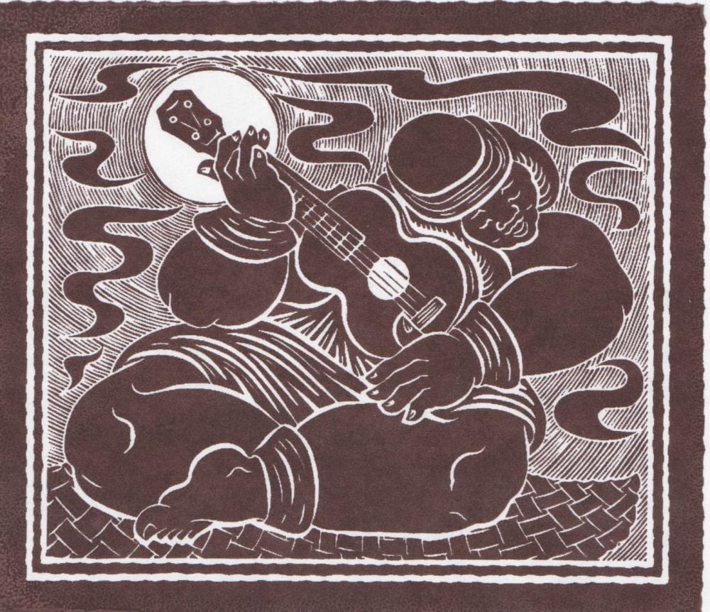 Dietrich Varez comparable auction result: dietrich varez signed woodcut hawaii mele po