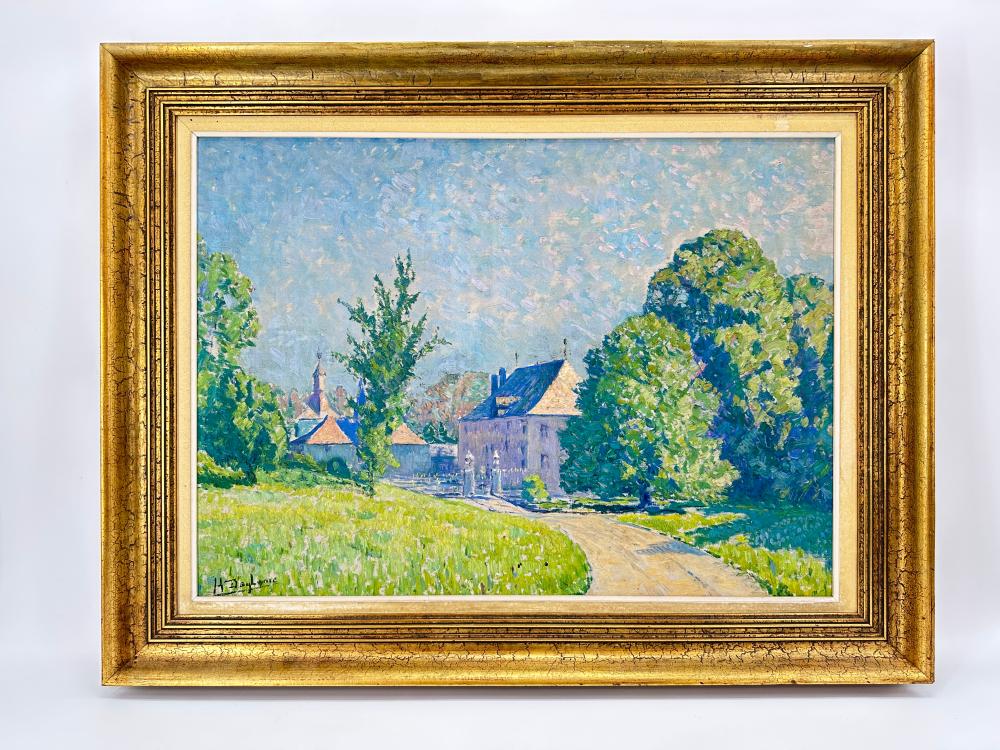 Henri Deglume comparable auction result: henri deglume 1865 1940 vue de gerpinnes huile sur toile dimensions 48 x 67 cm