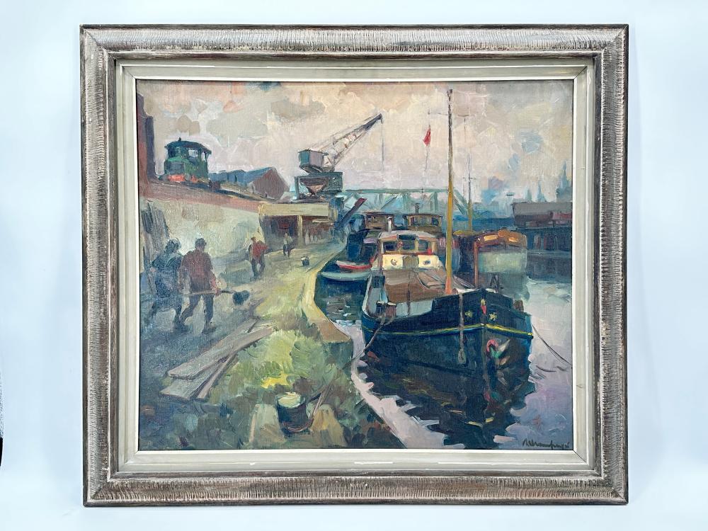albert chavepeyer 1899 1986 quai industriel anim huile sur toile dimensions 60 x 73 cm · MJV Soudant · 2024-03-31 Albert Chavepeyer comparable auction result: albert chavepeyer 1899 1986 quai industriel anim huile sur toile dimensions 60 x 73 cm