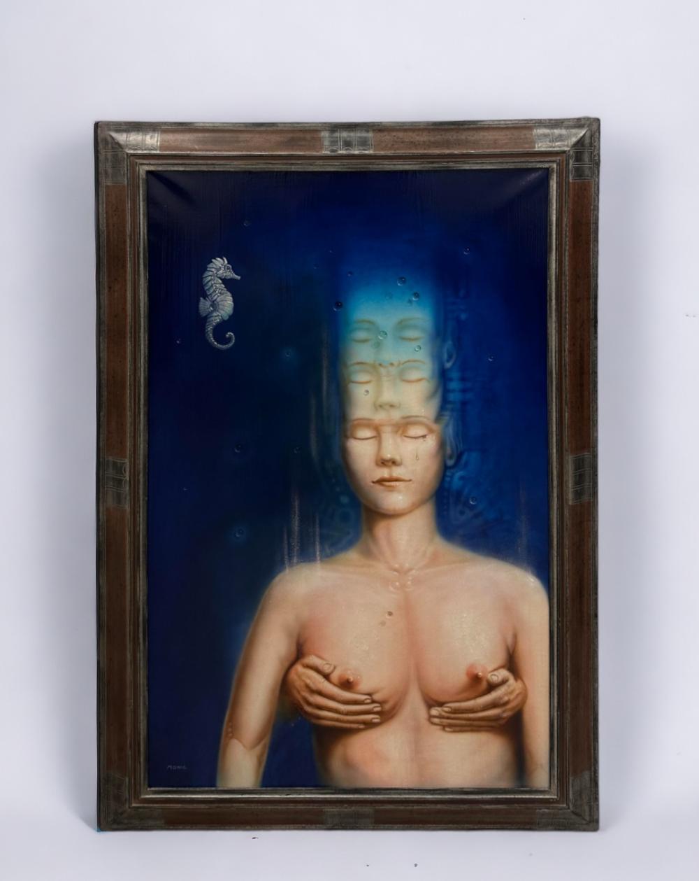 Daniel Monic comparable auction result: daniel monic 1948 2015 l hippocampe huile sur toile dimensions 130 x 81 cm
