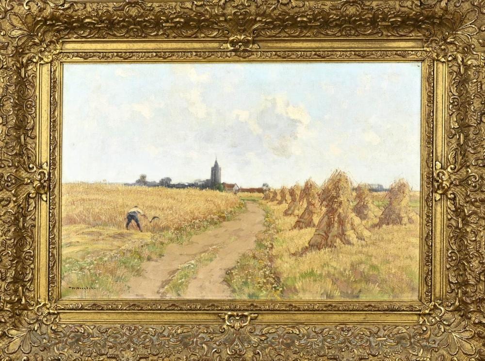 willem noordijk landscape with farmers and sheaves of wheat · Twents Veilinghuis · 2024-04-18 Willem Frederik Noordijk comparable auction result: willem noordijk landscape with farmers and sheaves of wheat