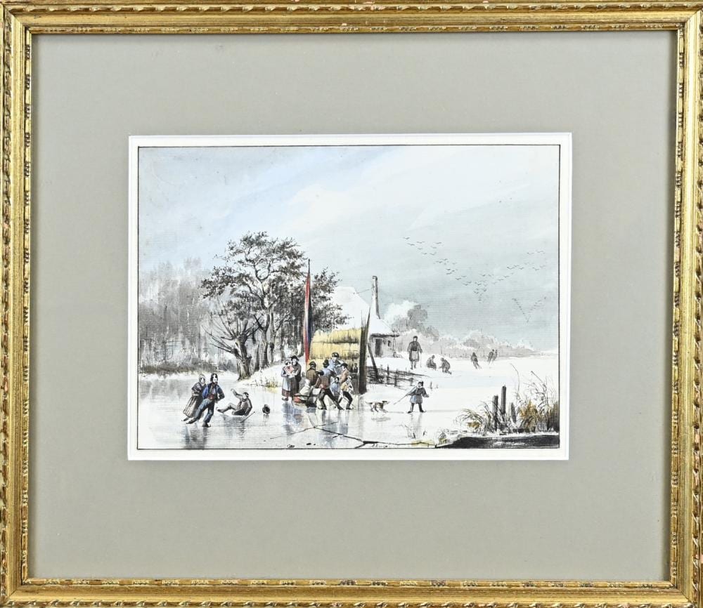 Joseph August Knip comparable auction result: august knip dutch winter view