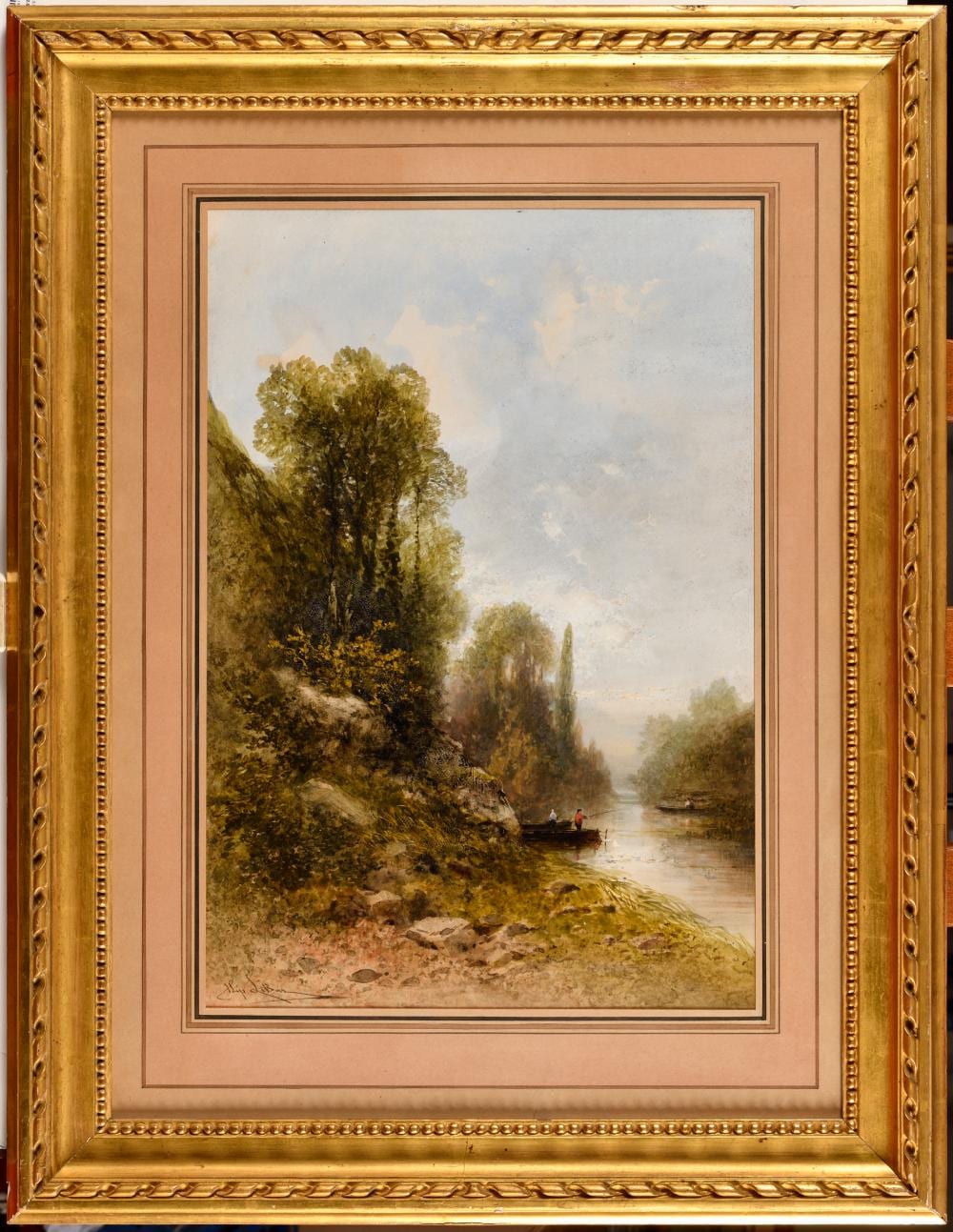 Gabriel Hippolyte Lebas comparable auction result: gabriel hippolyte lebas 1812 1880 p cheurs en barque
