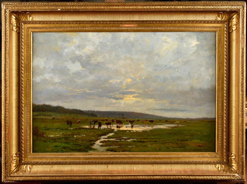 jules rozier 1821 1882 troupeau de vaches la mare huile sur toile · Osenat · 2024-04-07 Jules Charles Rozier comparable auction result: jules rozier 1821 1882 troupeau de vaches la mare huile sur toile