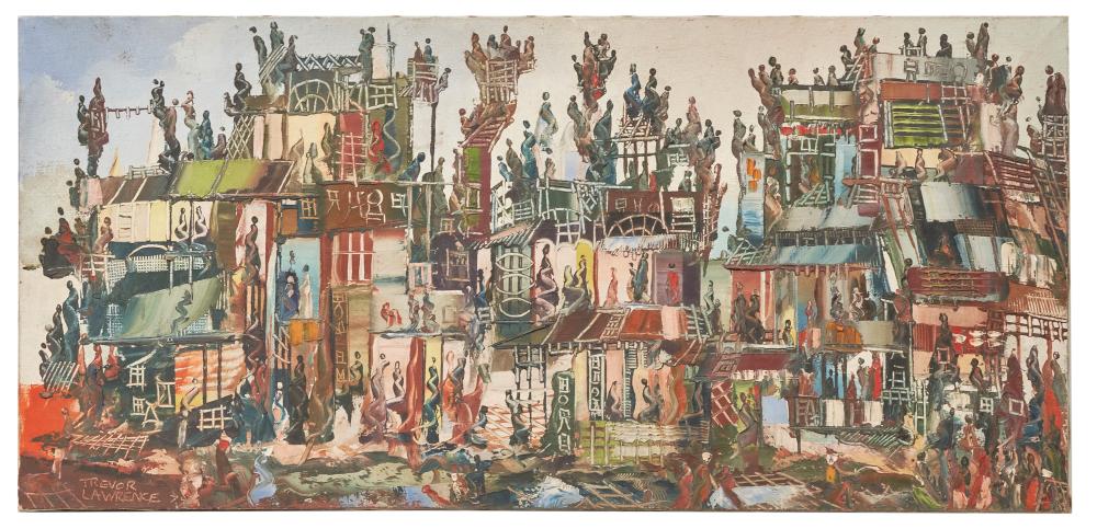 Trevor Lawrence comparable auction result: trevor lawrence b 1944 shanghai waterfront