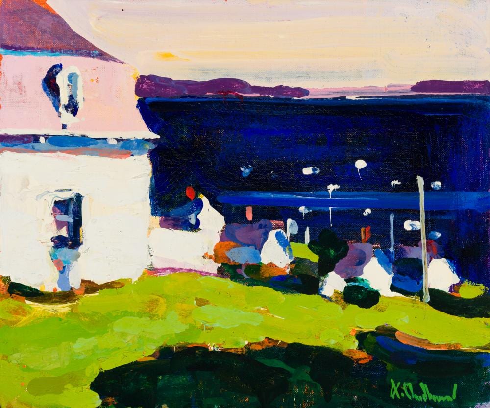 Alfred Chadbourn comparable auction result: alfred chadbourn am 1921 1998 white house stonington 1987 oil on canvas framed