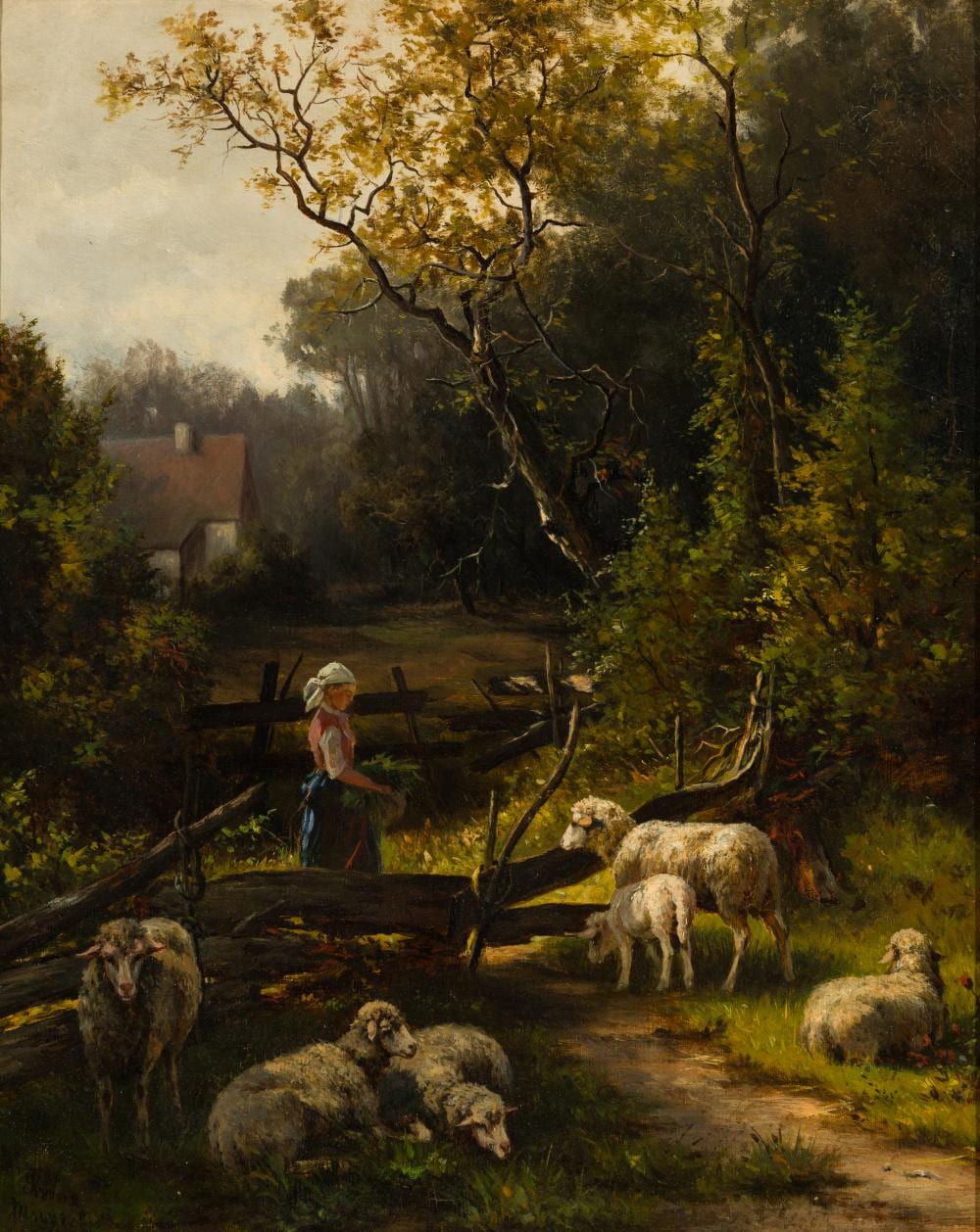 John (1778) Knox comparable auction result: john knox br 1778 1845 shepherdess oil on canvas framed