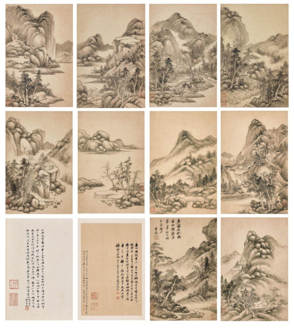 王鑑　山水｜Wang Jian, Landscapes comparable sale