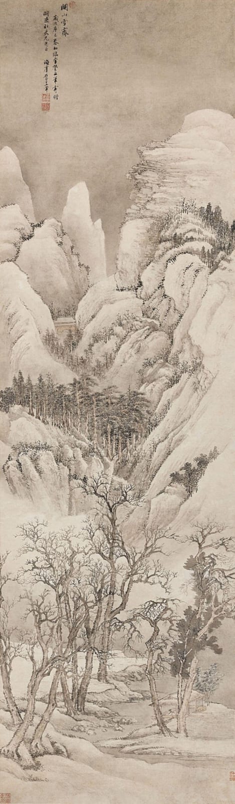 王翬　關山雪霽｜Wang Hui, Winter Landscape comparable sale