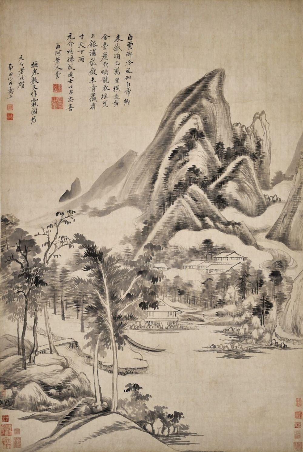 惲壽平　仿米敷文作霖圖｜Yun Shouping, Landscape after Mi Fuwen comparable sale