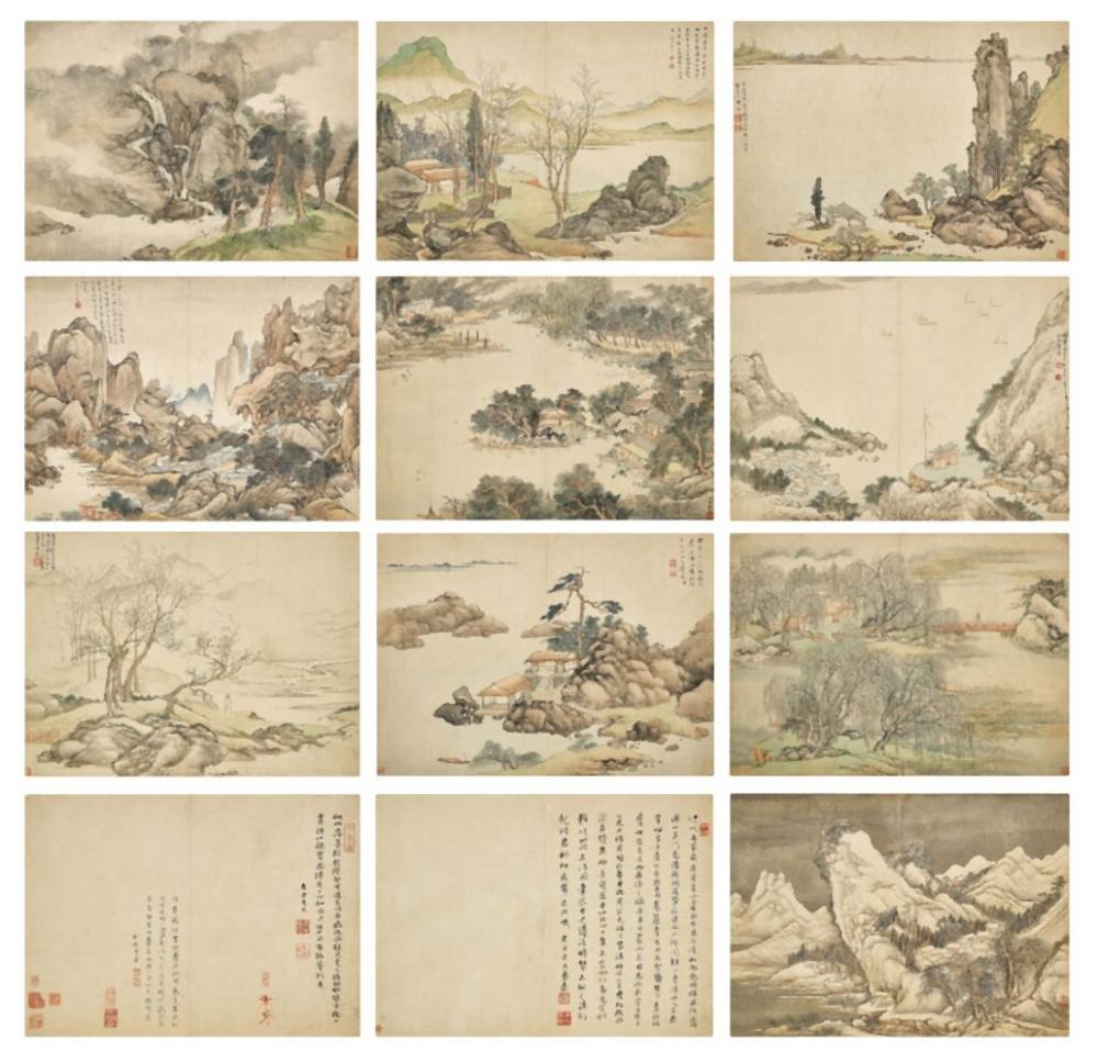 蔡嘉　山水冊｜Cai Jia, Landscapes comparable sale