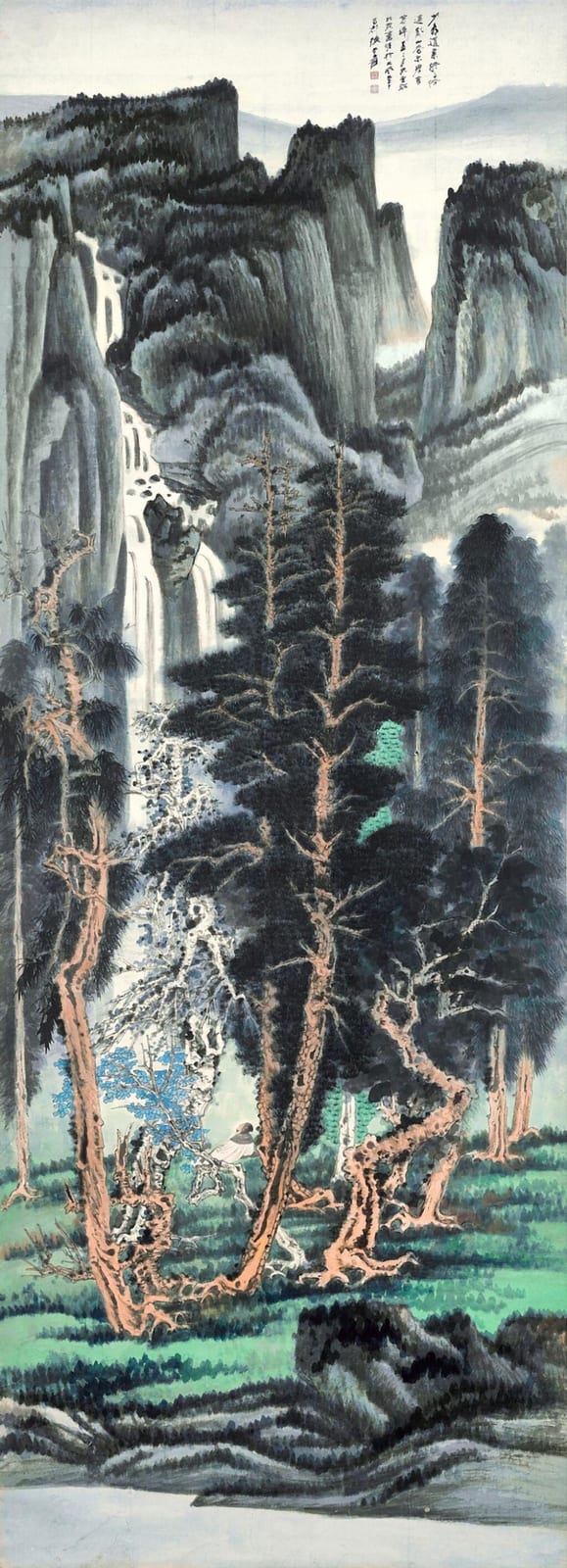張大千 喬木芳暉 | Zhang Daqian (Chang Dai-Chien, 1899-1983), Hermit in Verdant Forest comparable sale