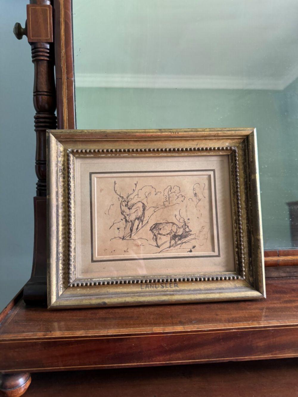 Edwin Landseer comparable auction result: study of two stags