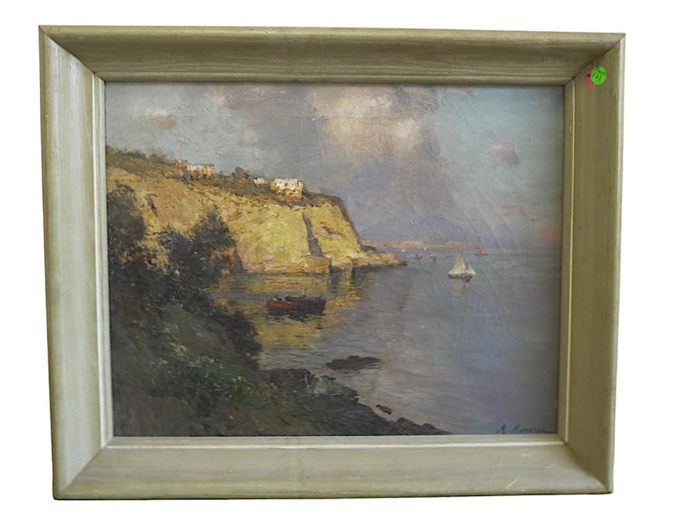mario maresca 1877 1959 coastal harbor oil ptg · Charleston Estate Services Auctions & Appraisals · 2024-04-07 Mario Maresca comparable auction result: mario maresca 1877 1959 coastal harbor oil ptg