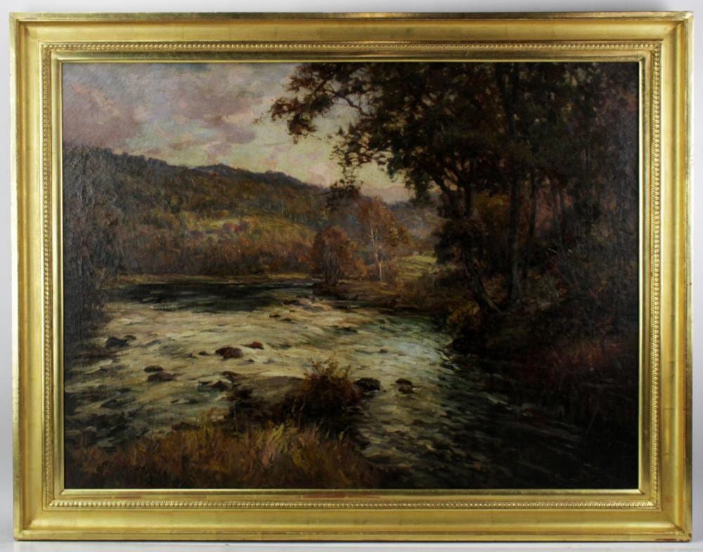 Alfred Addy comparable auction result: alfred addy landscape with stream