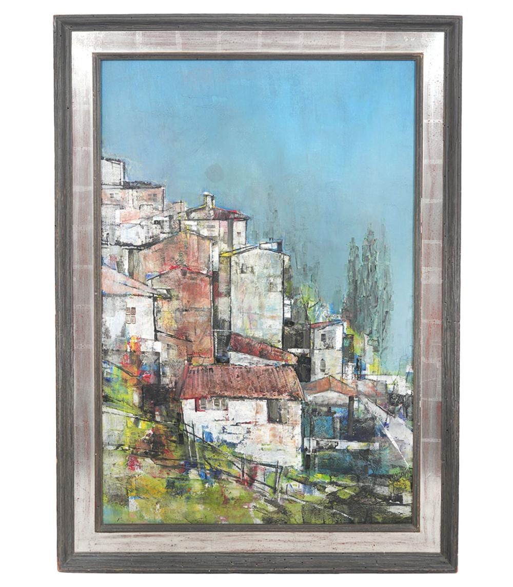 Pawel Kontny comparable auction result: pawel kontny pueblo city oil painting