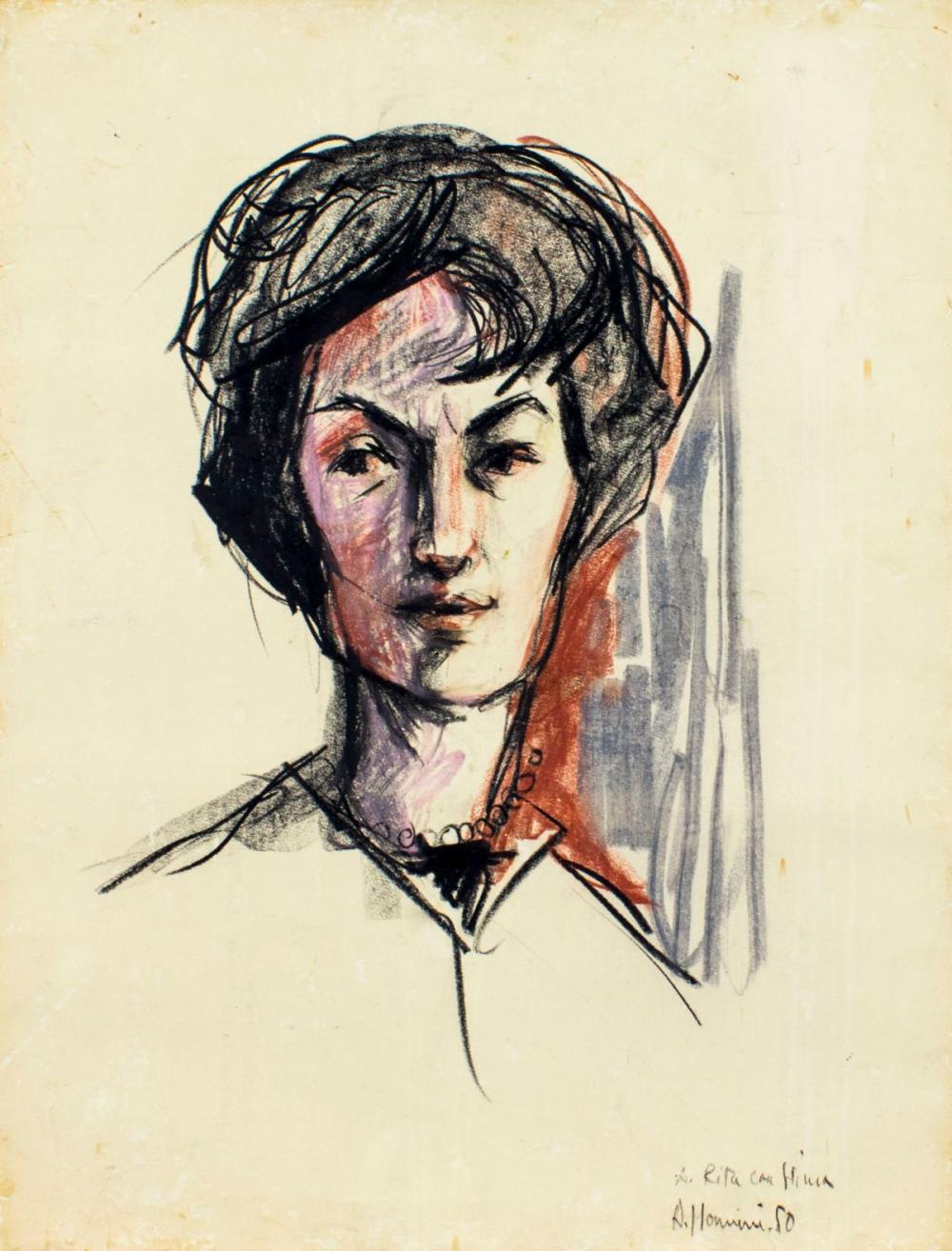Alvaro Monnini comparable auction result: alvaro monnini italy 1922 1987 pastel painting