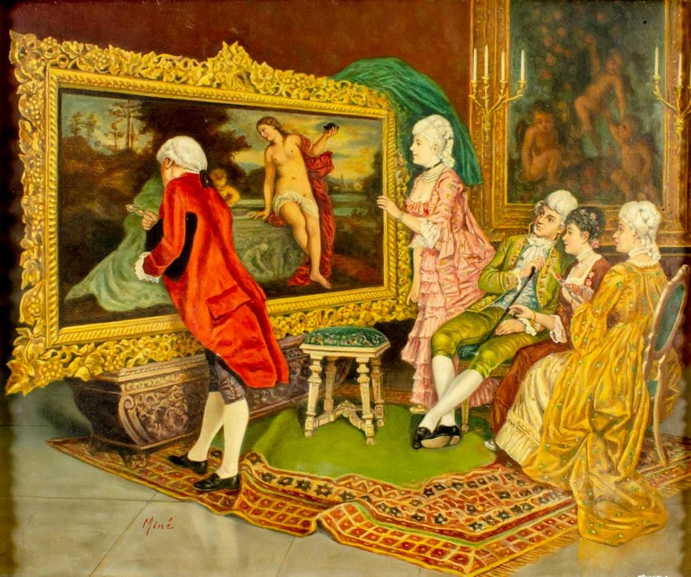 casper mine france austria 1905 oil painting · Broward Auction Gallery LLC · 2024-06-16 Casper Mine comparable auction result: casper mine france austria 1905 oil painting