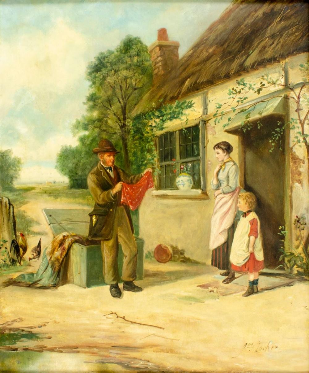 John Locker comparable auction result: john locker uk fl 1862 1872 oil painting antique