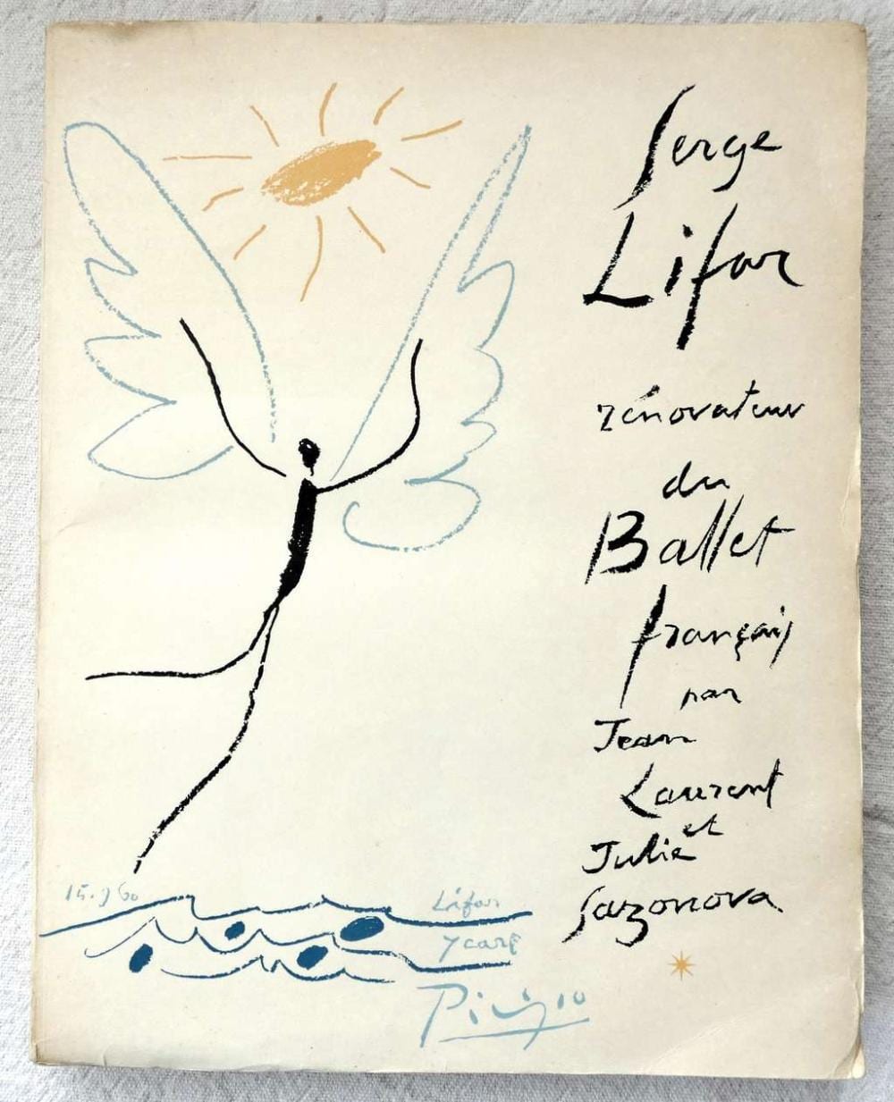 Serge Lifar comparable auction result: serge lifar russian ballet dancer autograph on book ex 1 718 1960 illust by picasso in french