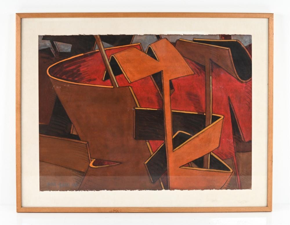 Jasha Green comparable auction result: jasha green 1923 2006 abstract mixed media
