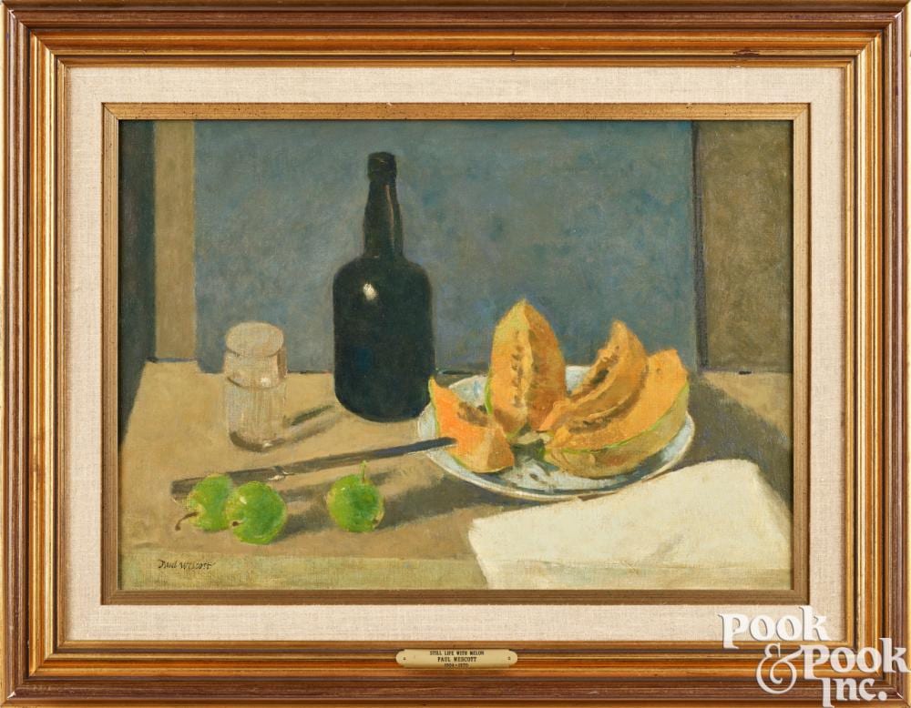 Paul Wescott comparable auction result: paul wescott oil on canvas still life