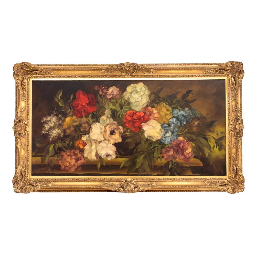 Heinrich Garossa comparable auction result: heinrich garossa peonies and hydrangeas