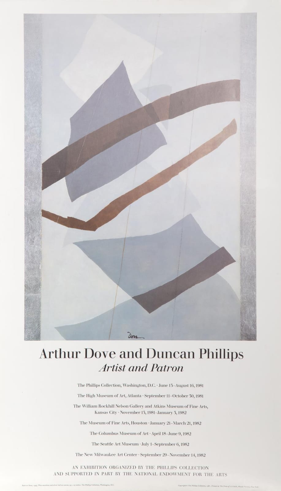 Arthur Garfield Dove comparable auction result: arthur dove exhibition poster artist and patron poster
