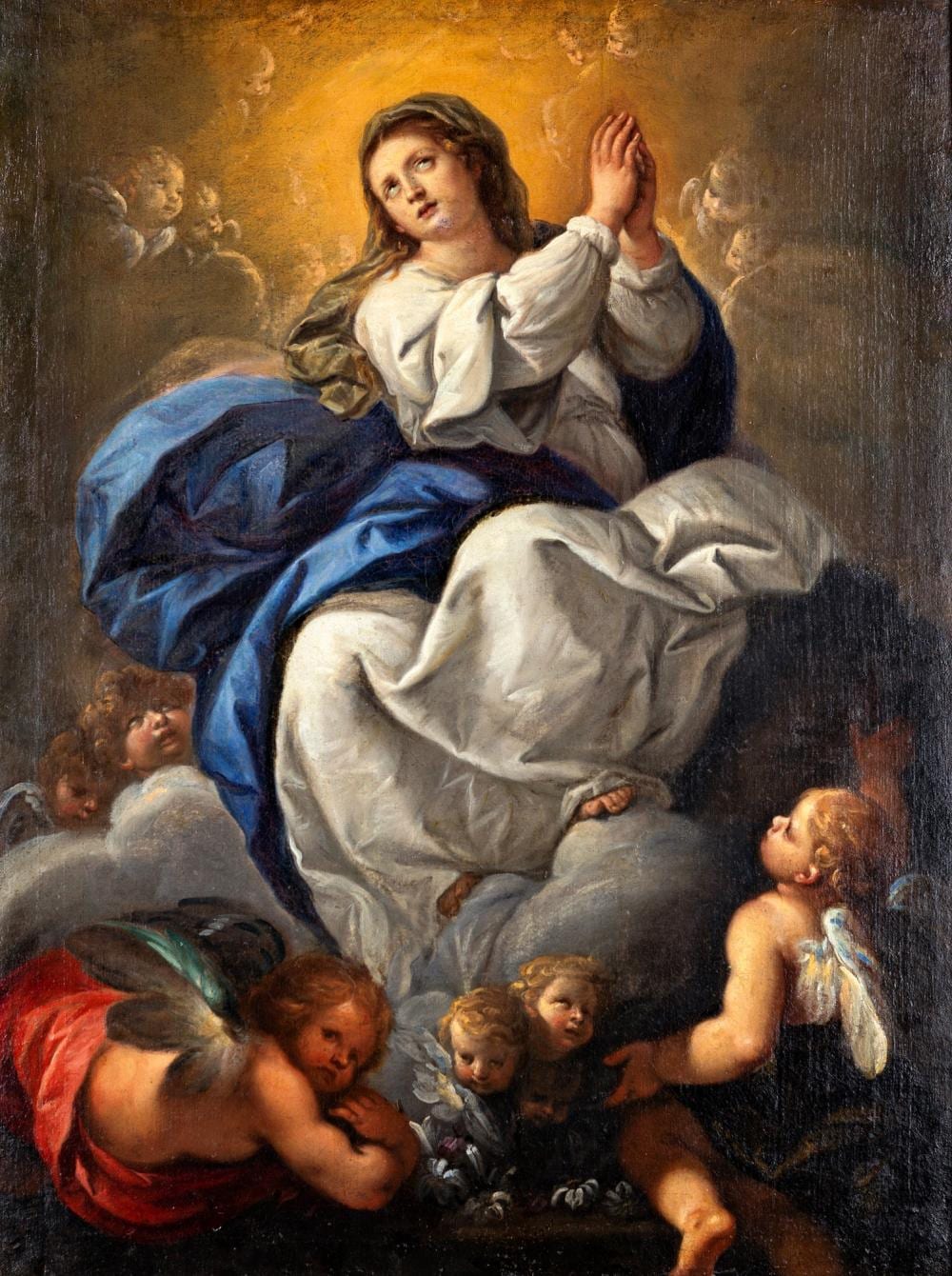 Carlo Francesco Nuvolone comparable auction result: carlo francesco nuvolone milan 1609 milan 1662 assumption of the virgin with cherubs