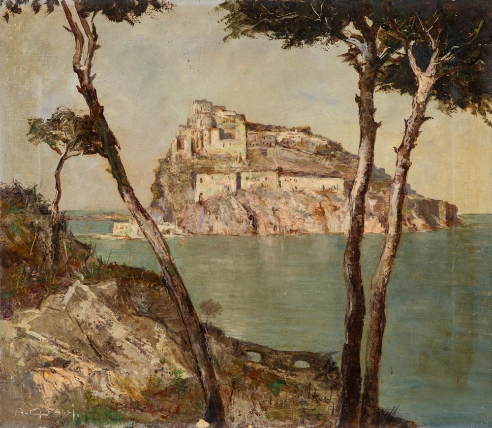 Alfonso (1918) Grassi comparable auction result: alfonso grassi solofra avellino 1918 salerno 2002 ischia oil on canvas 43x50 cm signed lower left a grassi