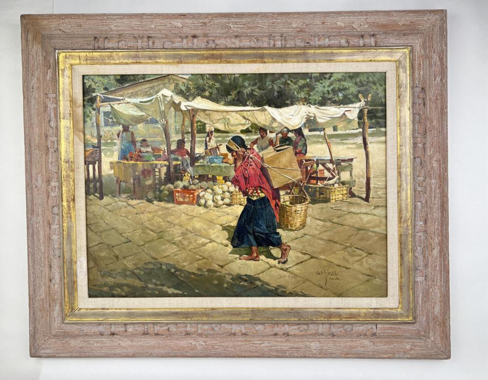 Newman Myrah comparable auction result: newman myrah oil on canvas market painting