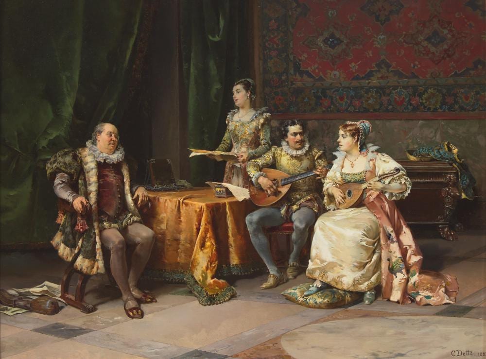 Cesare Augusto Detti comparable auction result: cesare augusto detti italian 1847 1914 the rehearsal