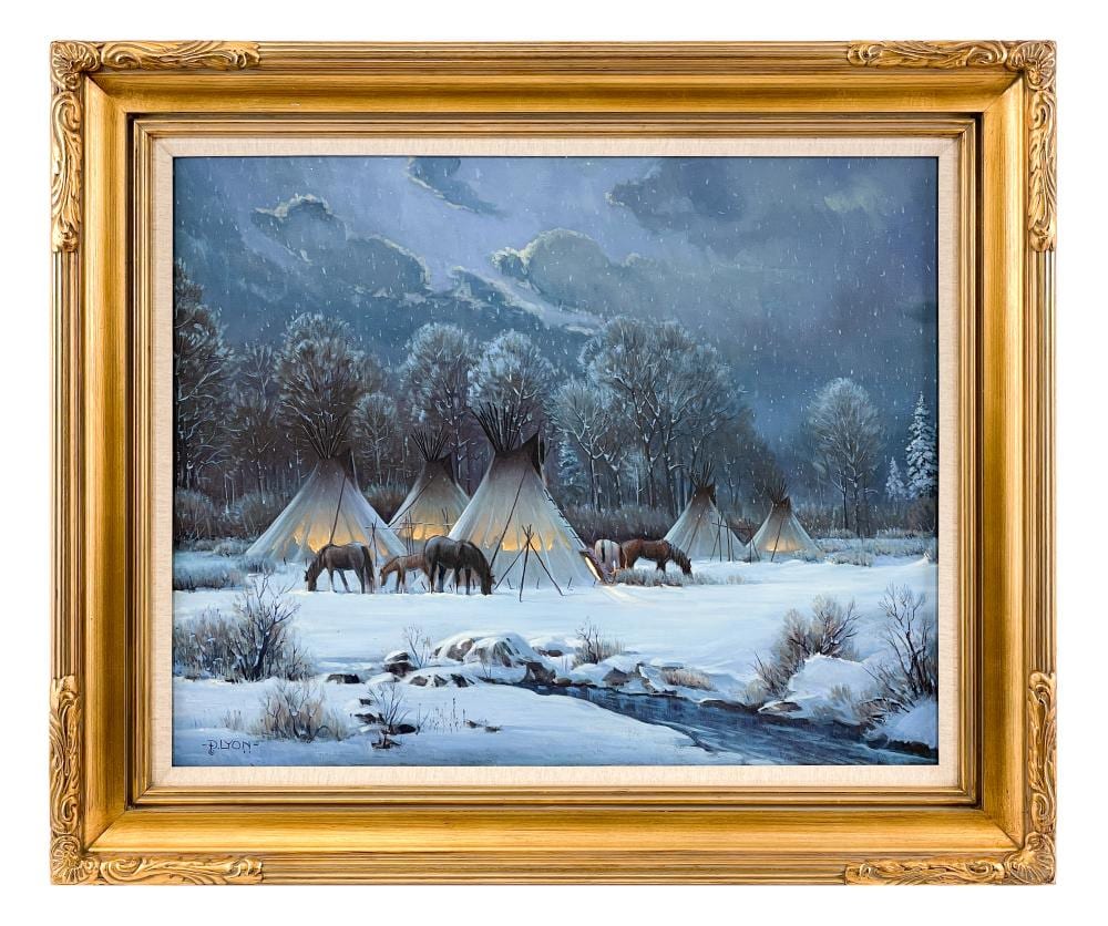Dustin Lyon comparable auction result: dustin lyon silence of snowfall oil on canvas