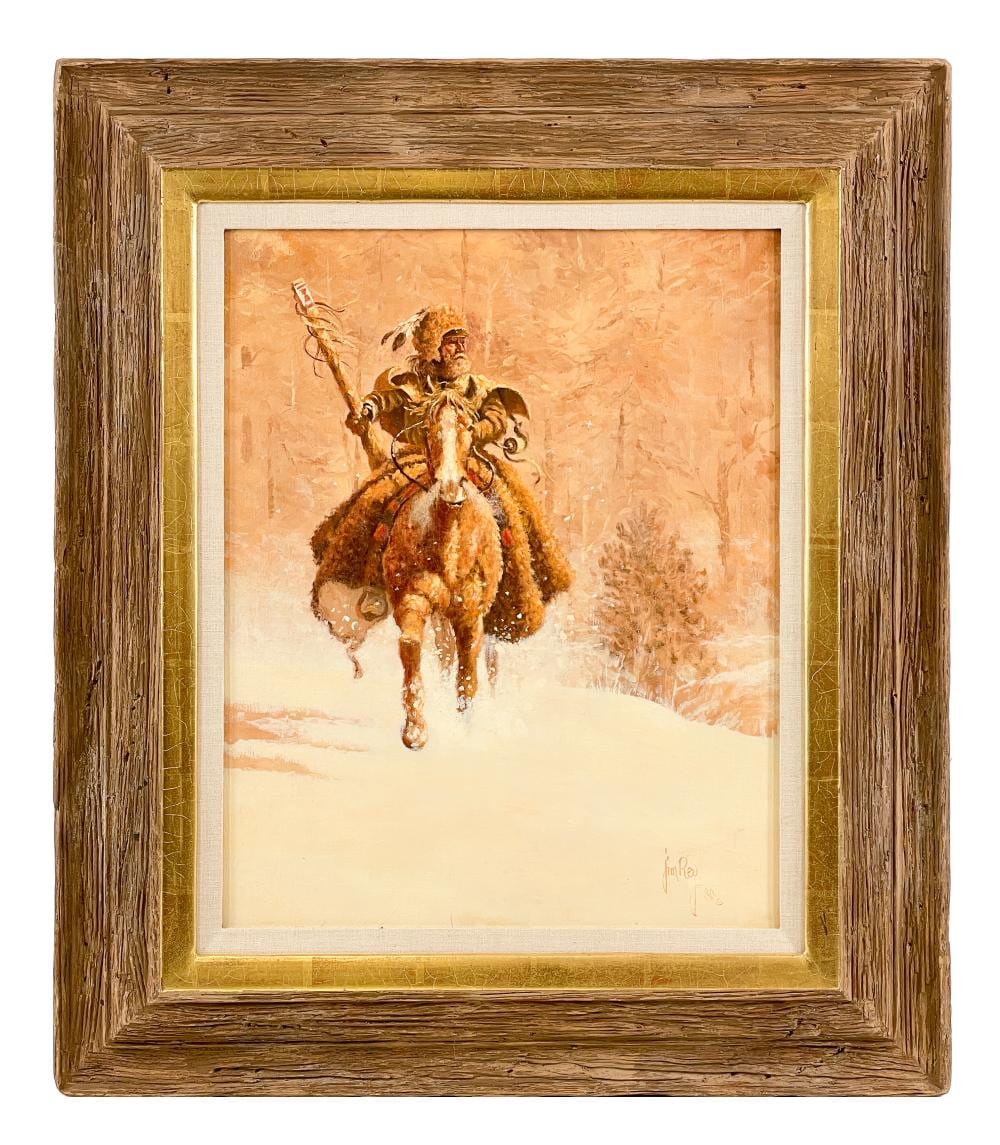 Jim Rey comparable auction result: jim rey winter trail oil on canvas