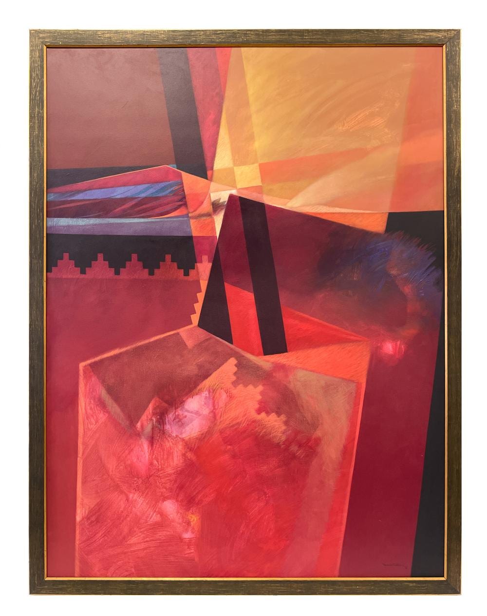 David Johns comparable auction result: david johns sunset landscape acrylic on canvas