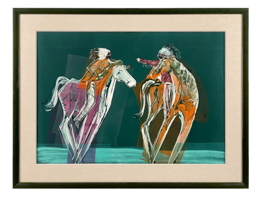Raymond Nordwall comparable auction result: raymond nordwall battle on the plains monotype