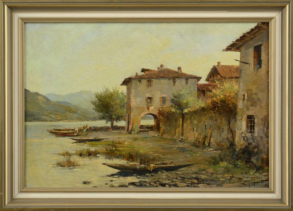 Ercole Magrotti comparable auction result: ercole magrotti veduta lacustre