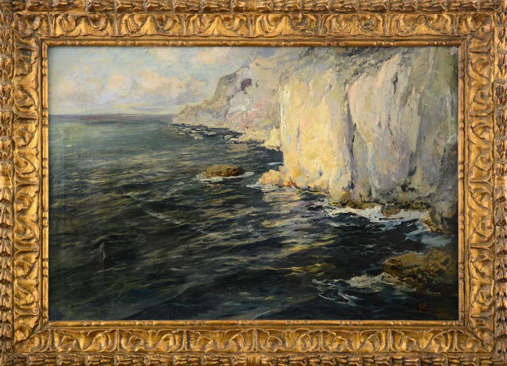 Felice (1880) Giordano comparable auction result: felice giordano promontorio sul mare