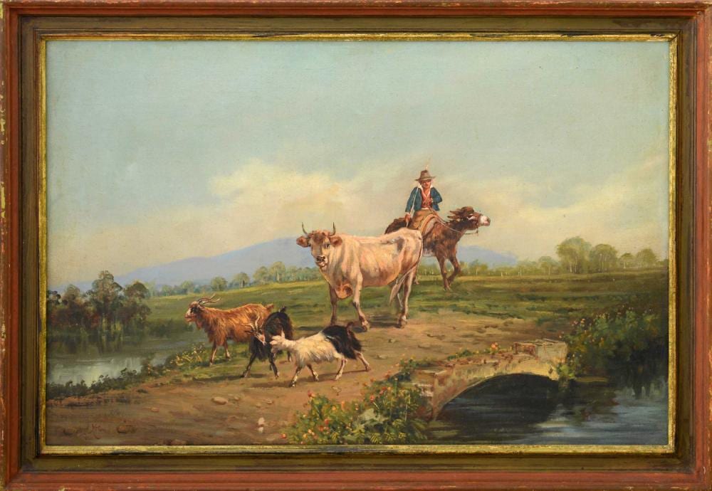 antonio milone paesaggio romano con pastore · Meeting Art Casa D'Aste · 2024-04-21 Antonio Milone comparable auction result: antonio milone paesaggio romano con pastore