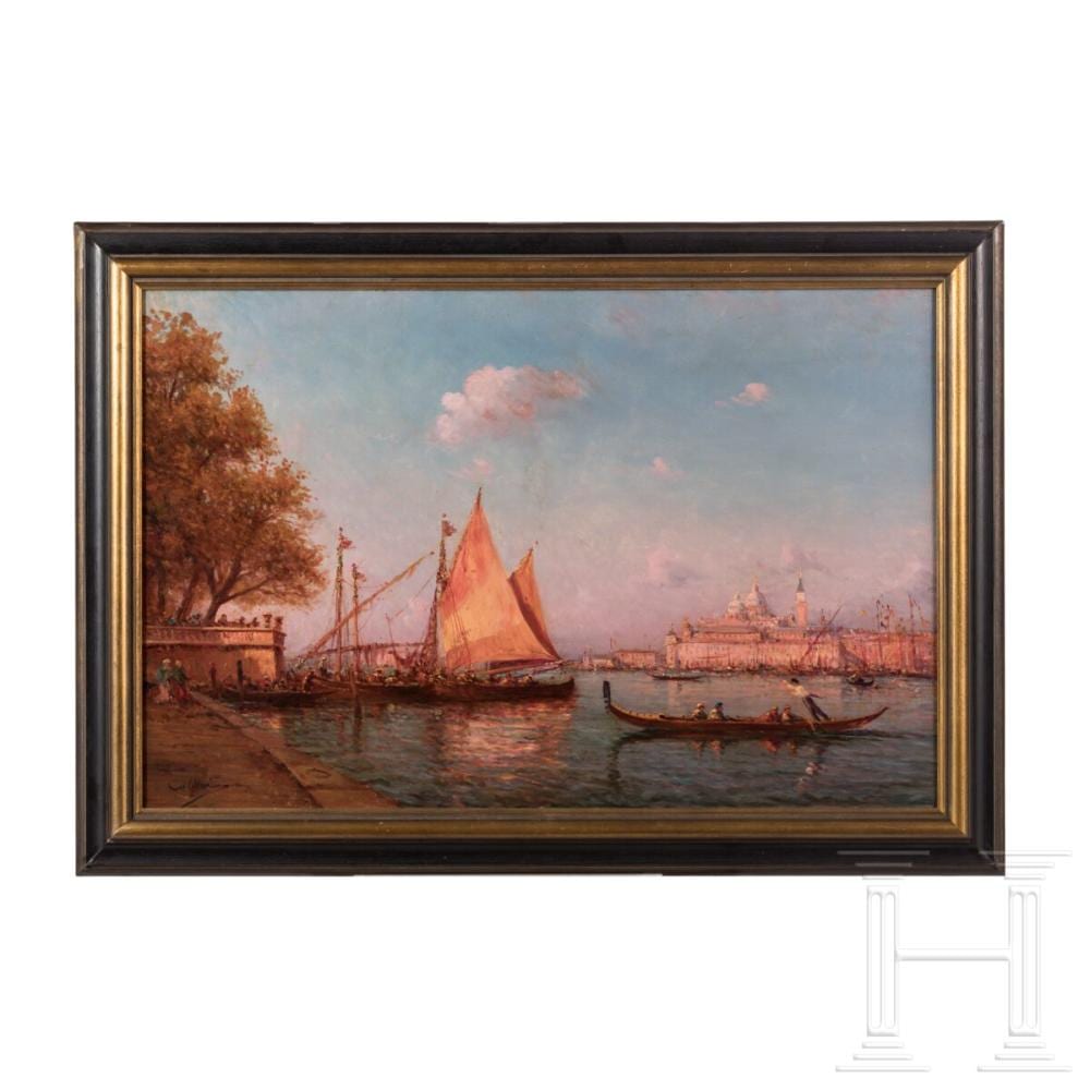 Alfredo Caldini comparable auction result: alfredo caldini view of the venetian lagoon italian 20th century