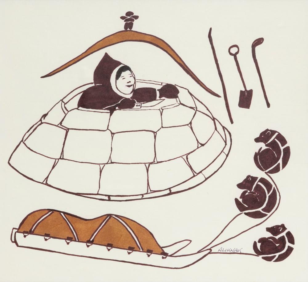 Peter Aliknak comparable auction result: peter aliknak building an igloo