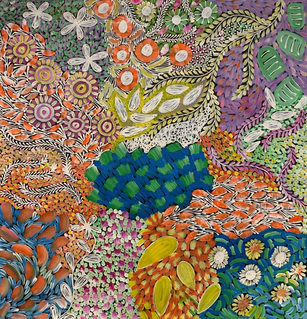 Karen Bird Ngale comparable auction result: karen bird ngale alpar acrylic on canvas