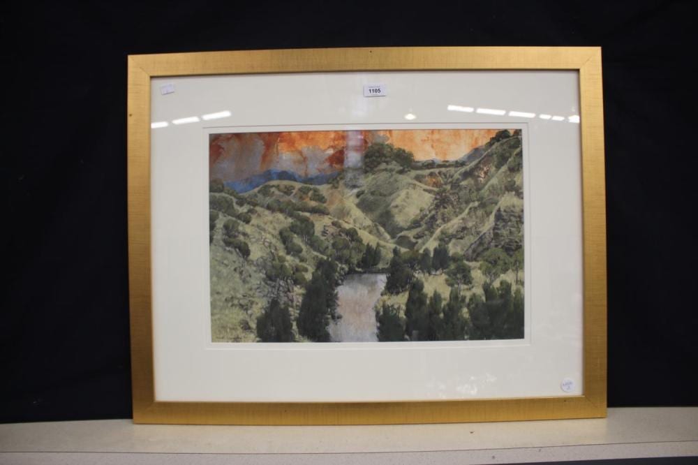 john caldwell 1942 australia tron riverbed watercolour on paper signed lower left approx 36cm x 54cm · Vickers & Hoad · 2024-04-13 John Caldwall comparable auction result: john caldwell 1942 australia tron riverbed watercolour on paper signed lower left approx 36cm x 54cm