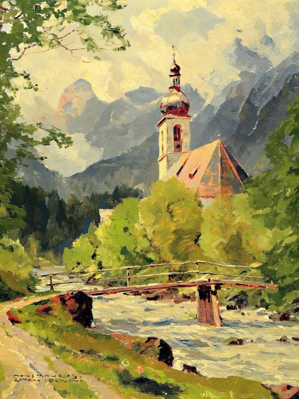 Hanns Maurus comparable auction result: hanns maurus 1901 1942 view from rottach egern