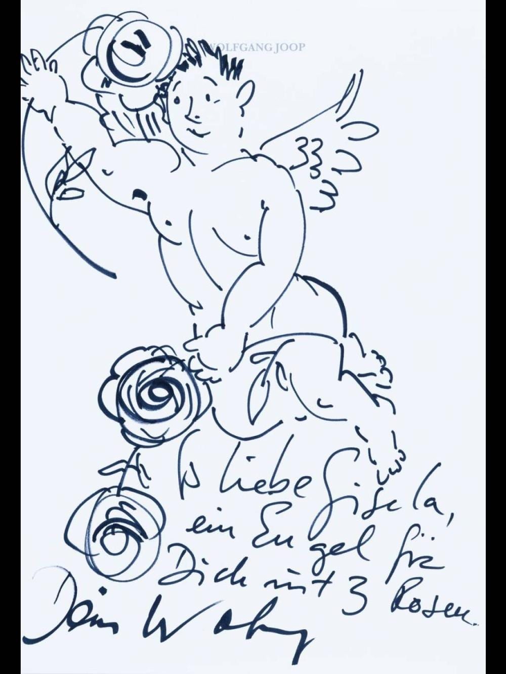 Wolfgang Joop comparable auction result: wolfgang joop born in 1944 felt tip pen drawing on