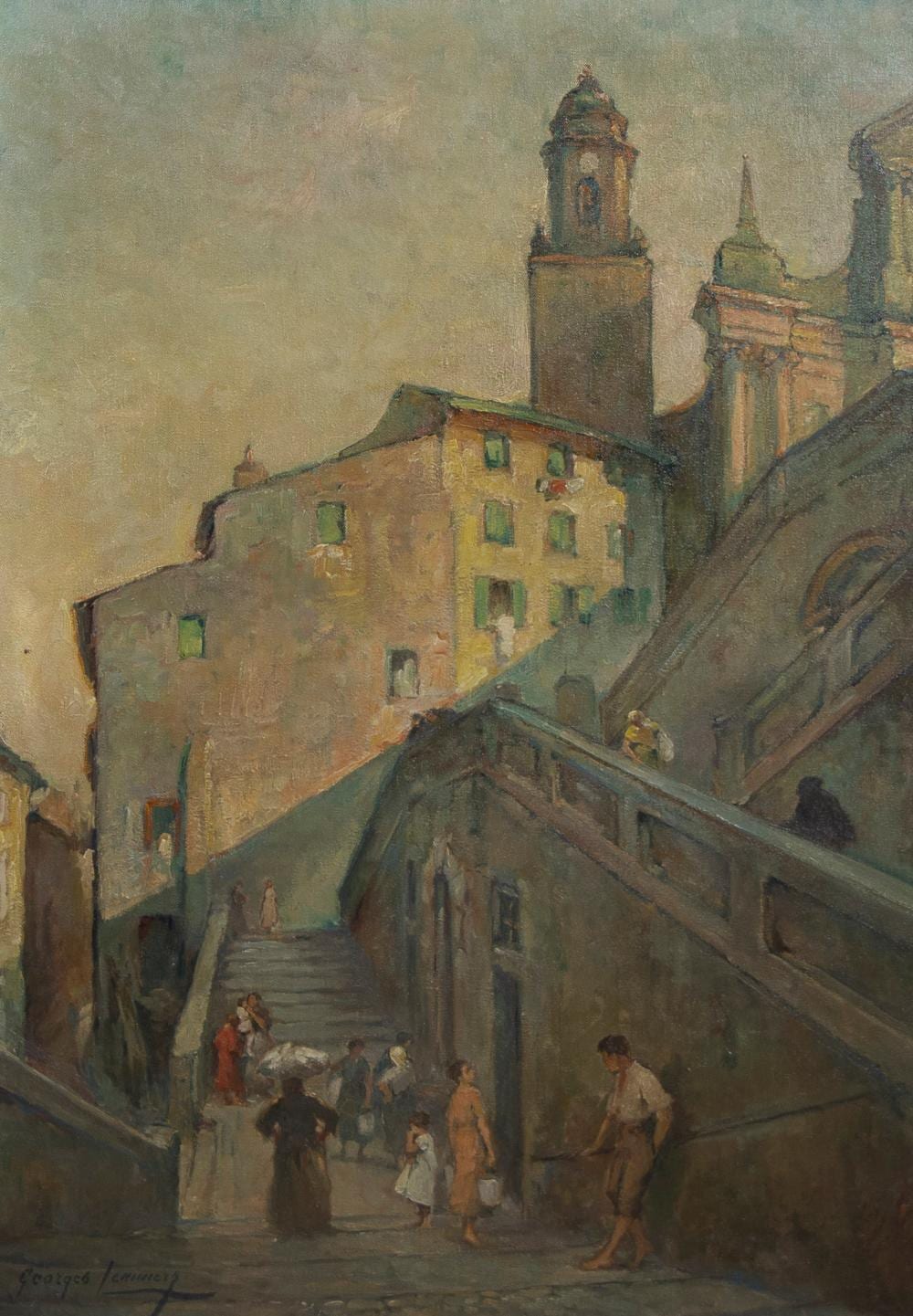 Georges Lemmers comparable auction result: georges lemmers 1871 1944 oil on canvas southern view signed