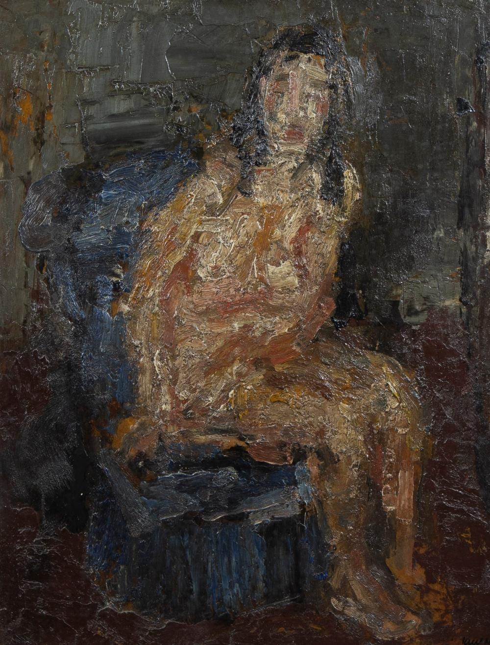 Alex Wauters comparable auction result: alex wauters 1899 1965 oil on cardboard sitting nude signed